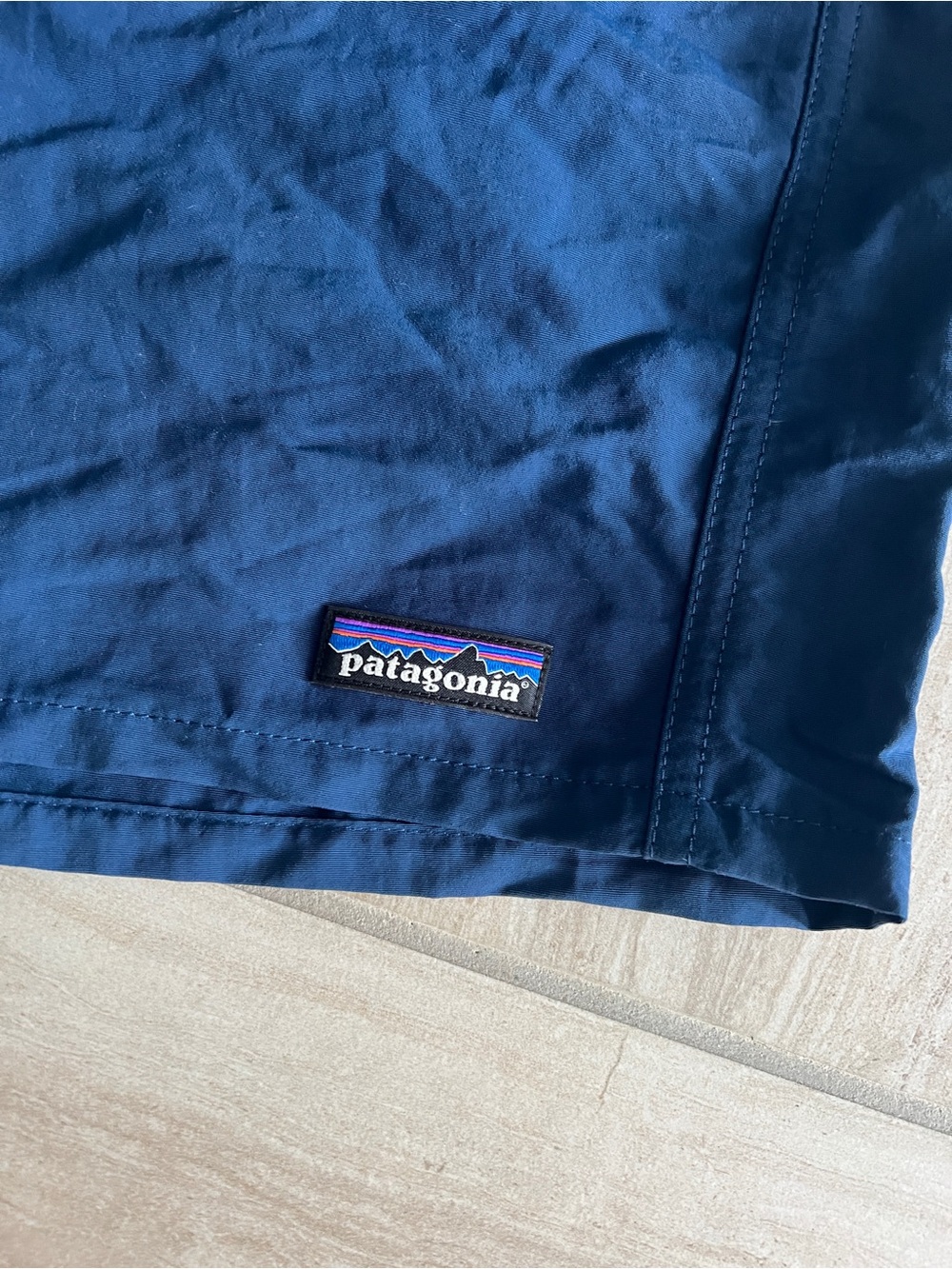 Patagonia Navy Athletic Baggies Shorts 6” - Picture 2 of 4